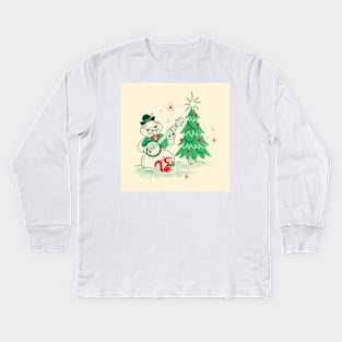 Snowman Kids Long Sleeve T-Shirt